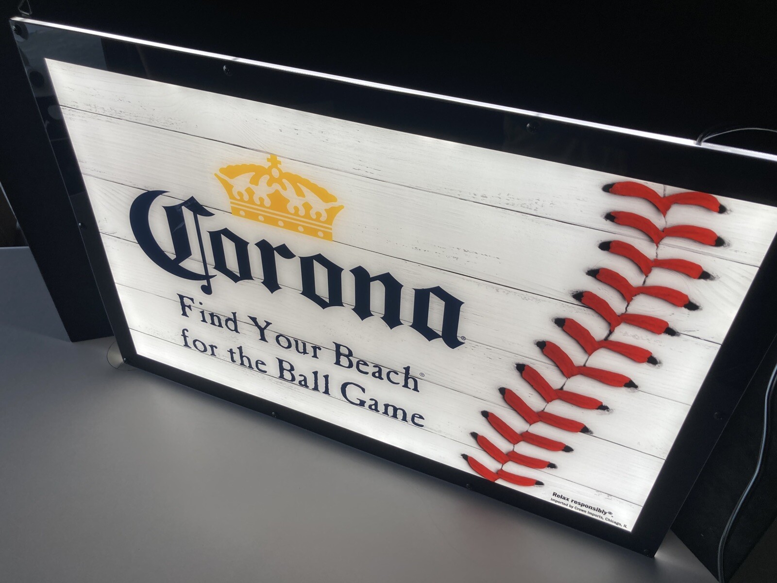 🌟New Corona Extra Baseball LED Light Beer Bar Sign Not Neon for restaurant
