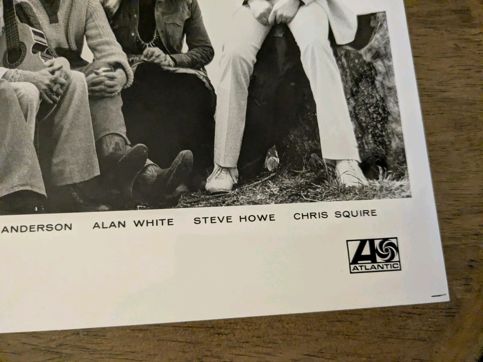 Yes Rare 1977 Atlantic Records Band Promo Photo W/ Press Info on Back