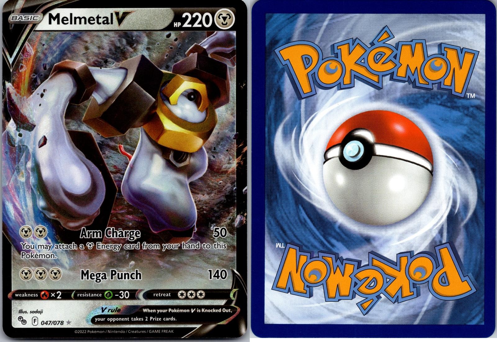 Melmetal V 047/078 Holo V Rare Pokemon GO Pokemon Holo Near Mint