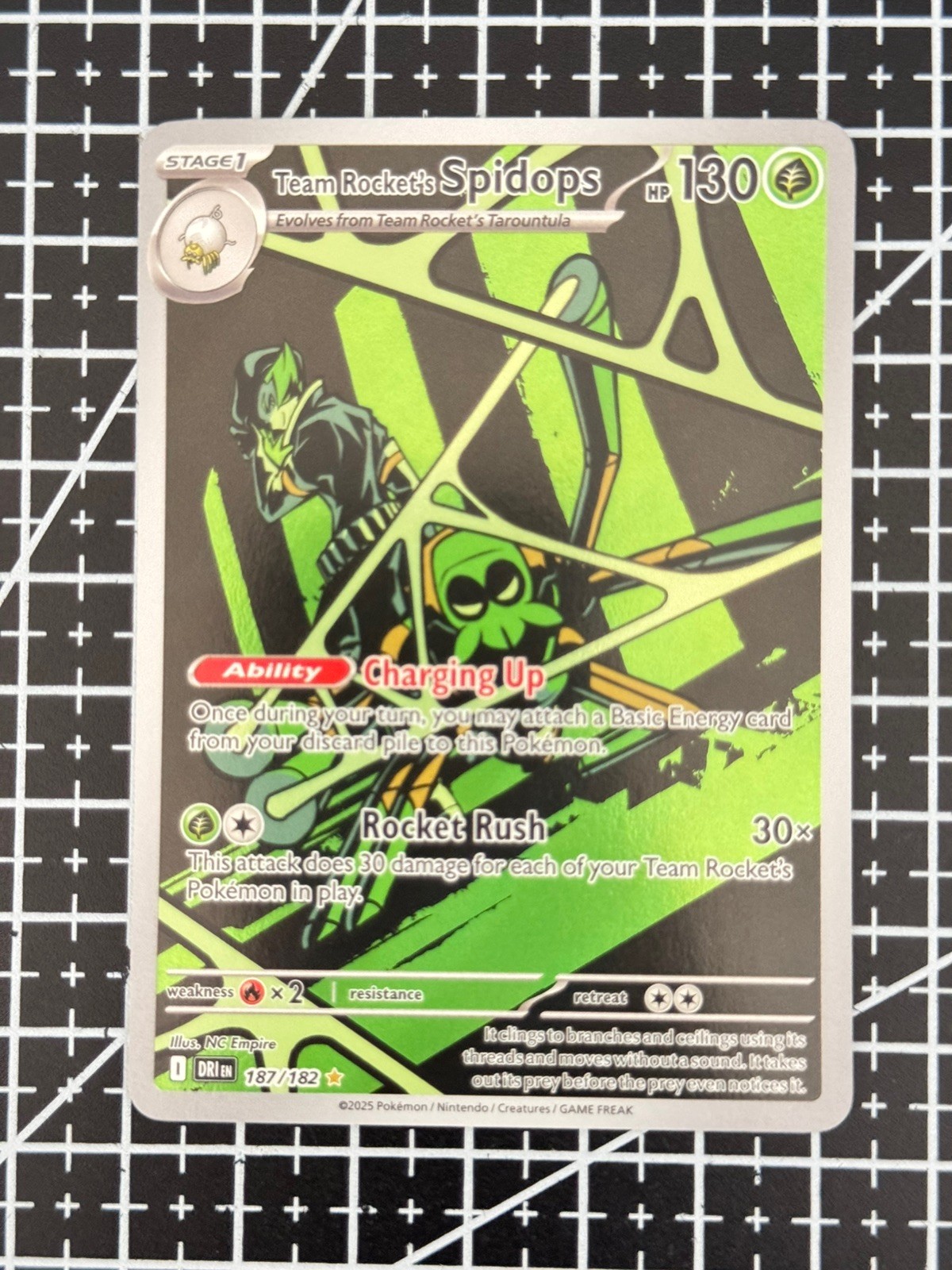 Pokémon TCG Team Rocket’s Spidops #187/182 Destined Rivals Illustration Rare