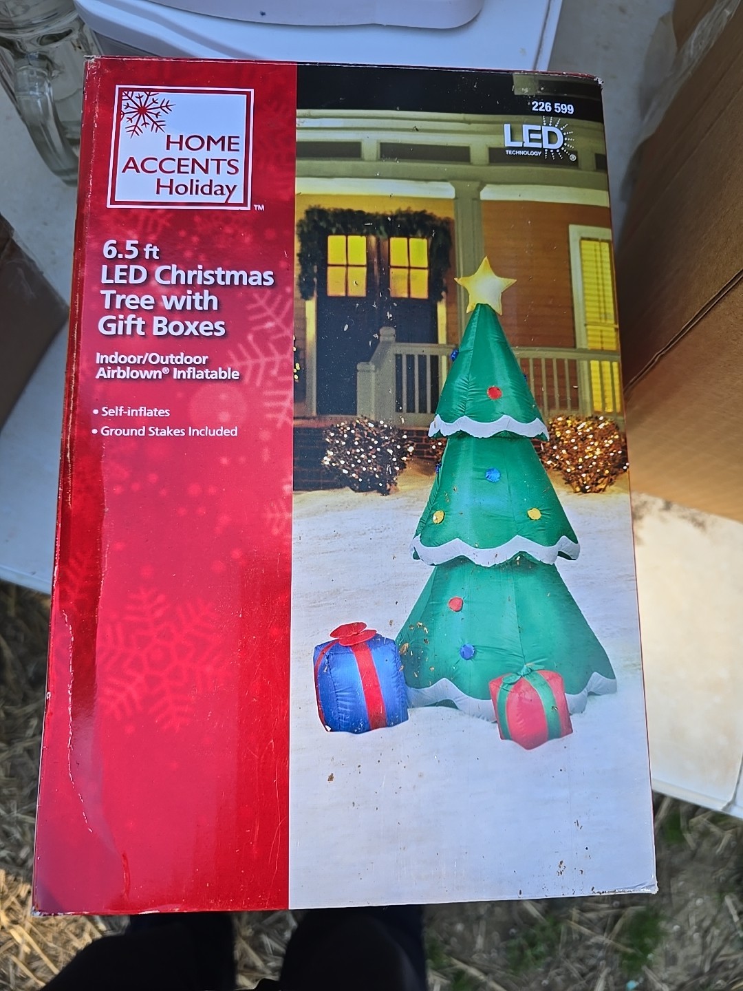 Home Accents Holiday Led Inflatable Christmas Tree With Gift Boxes 6.5 FT 226599