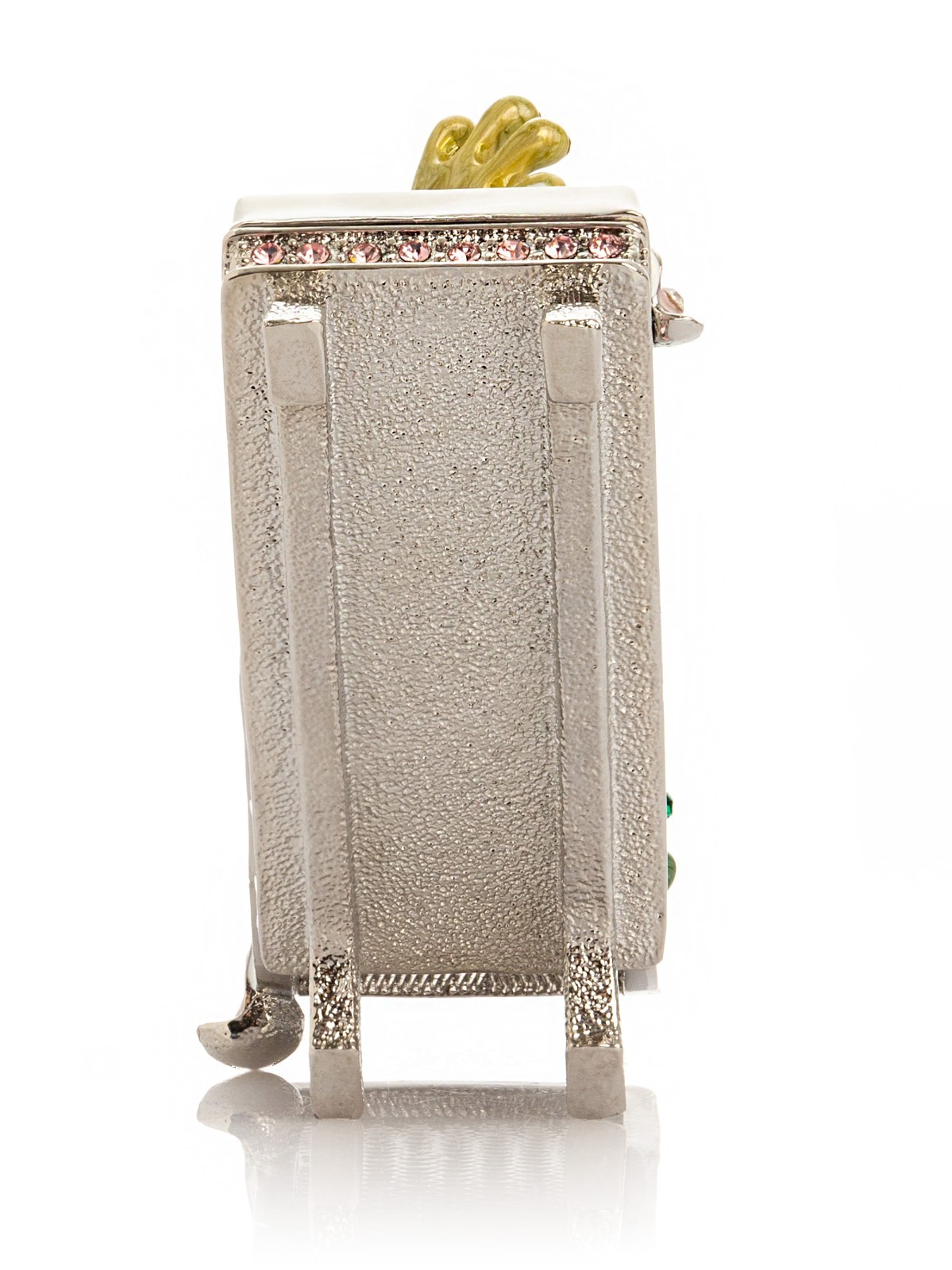 Keren Kopal Frog drinking a cocktail Trinket Box Decorated & Austrian Crystals