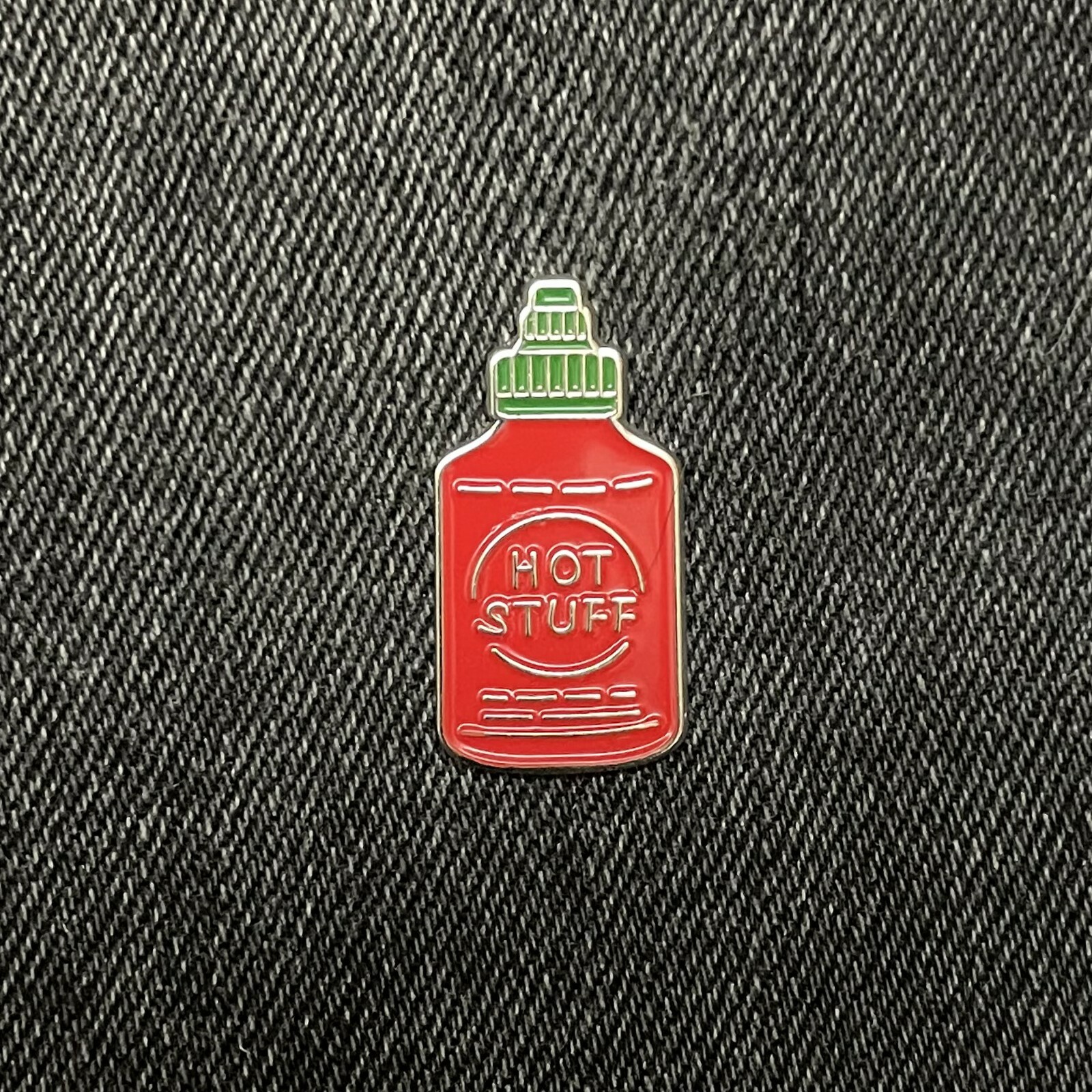 Hot Stuff – Hot Sauce Bottle – Sriracha – Hot Ones – Enamel Pin