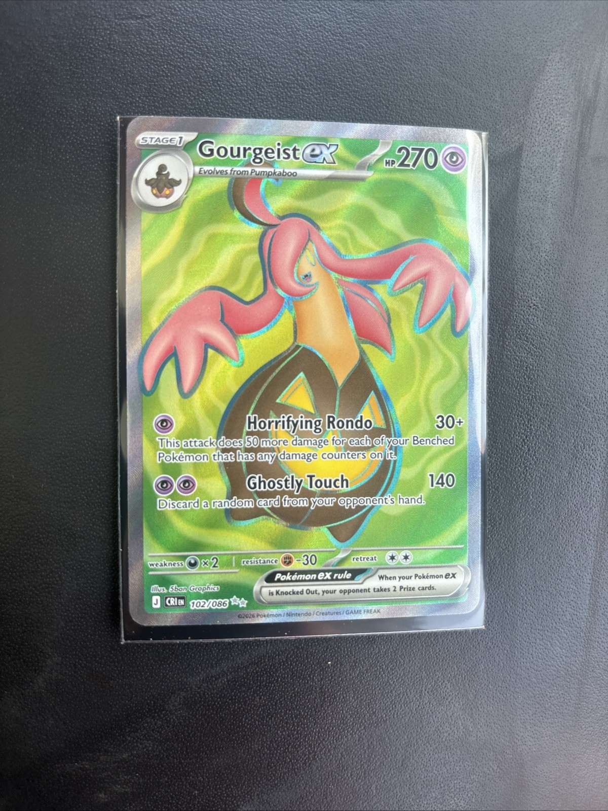 Pokemon TCG Chaos Rising – Gourgeist EX Ultra Rare Holo 102 Near Mint