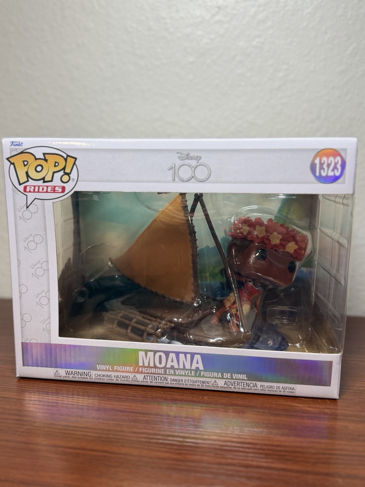 Funko Pop! Rides Disney 100 Moana Vinyl Figure on Boat #1323 NEW IN BOX