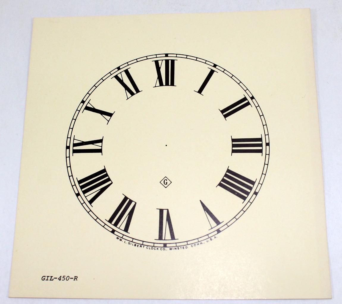 Gilbert GIL-450-R Replacement Clock Face Dial 4.5″ Card Stock Paper