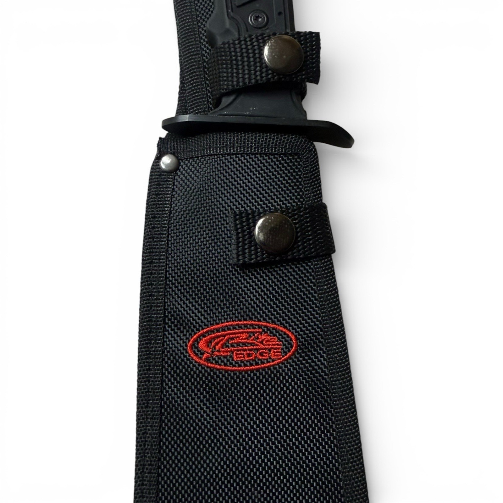 16” Tactical Machete Sawback Fixed Blade Knife Black Survival Brush Cutter