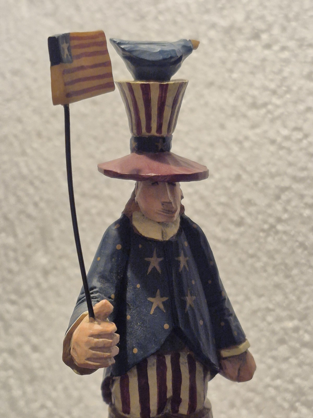 williraye studio uncle sam. Revolving Music Box STAR SPANGLED BANNER. 6″ Tall.