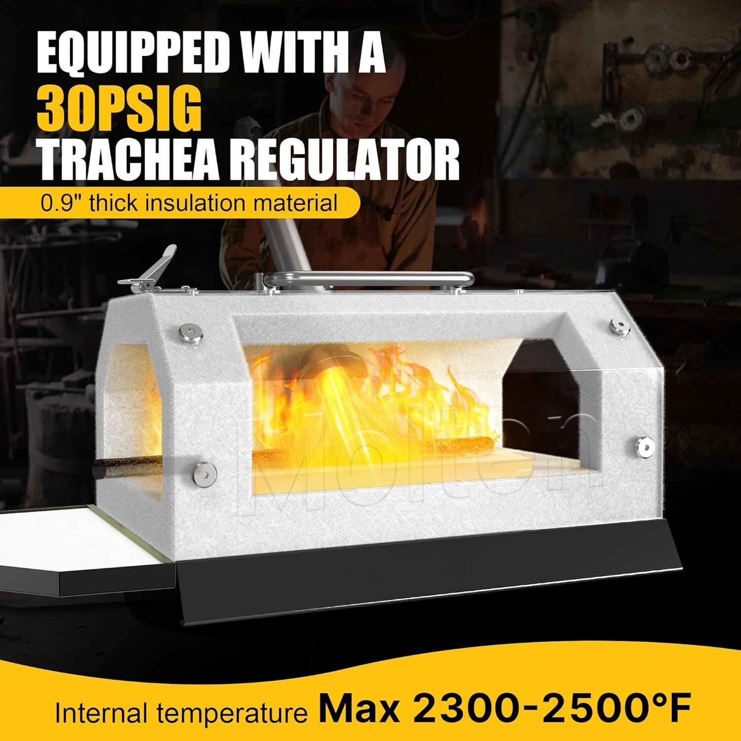 Single Burner Propane Forge for Home＆Professional, Gas Forge-Efficient Heating