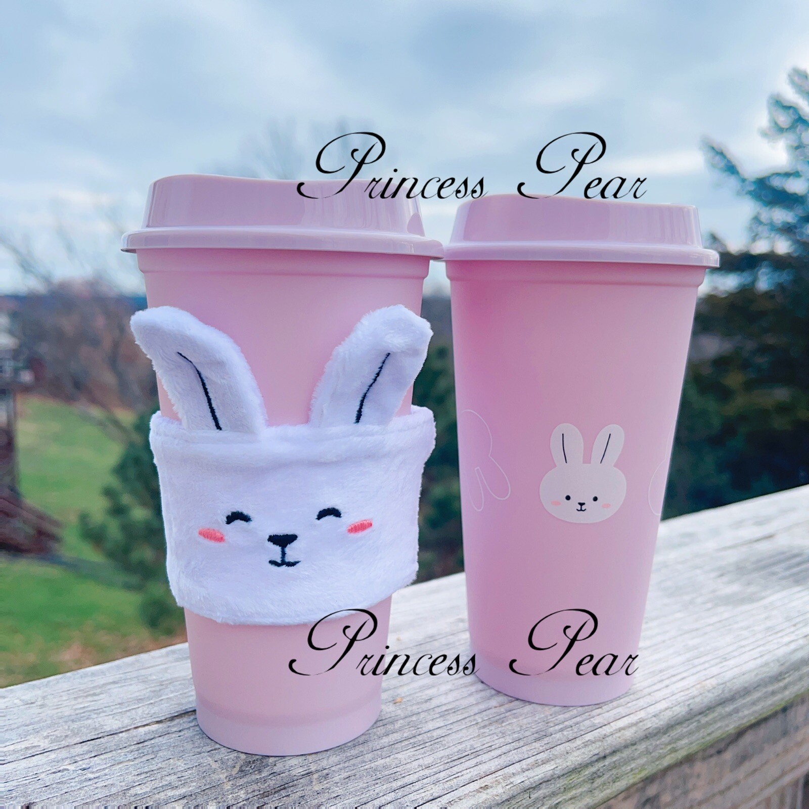 Starbucks Rabbit Reusable Cup Sleeve Stopper Bunny