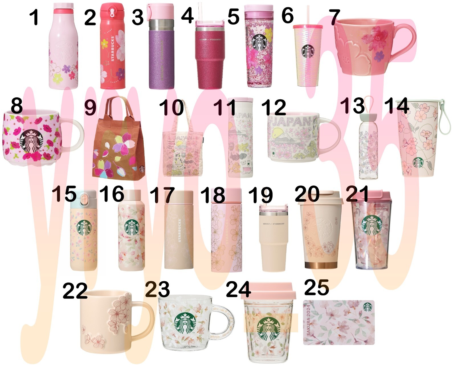 Starbucks Japan SAKURA 2024 Cherry blossom Selected Popular Products STANLEY