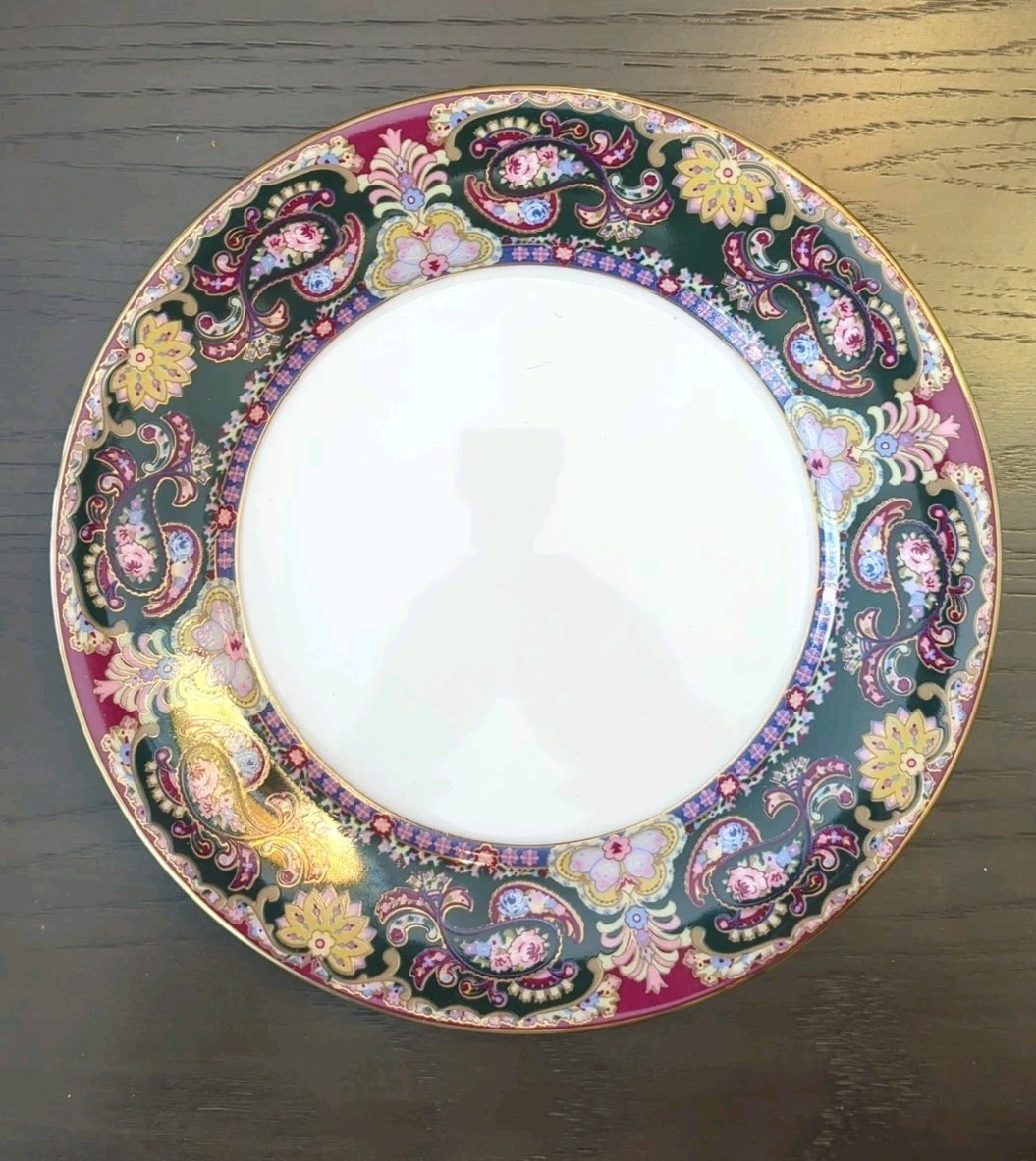 Muirfield Royal Paisley 10.5 Inch Dinner Plate 407984 Purple and Black Boho