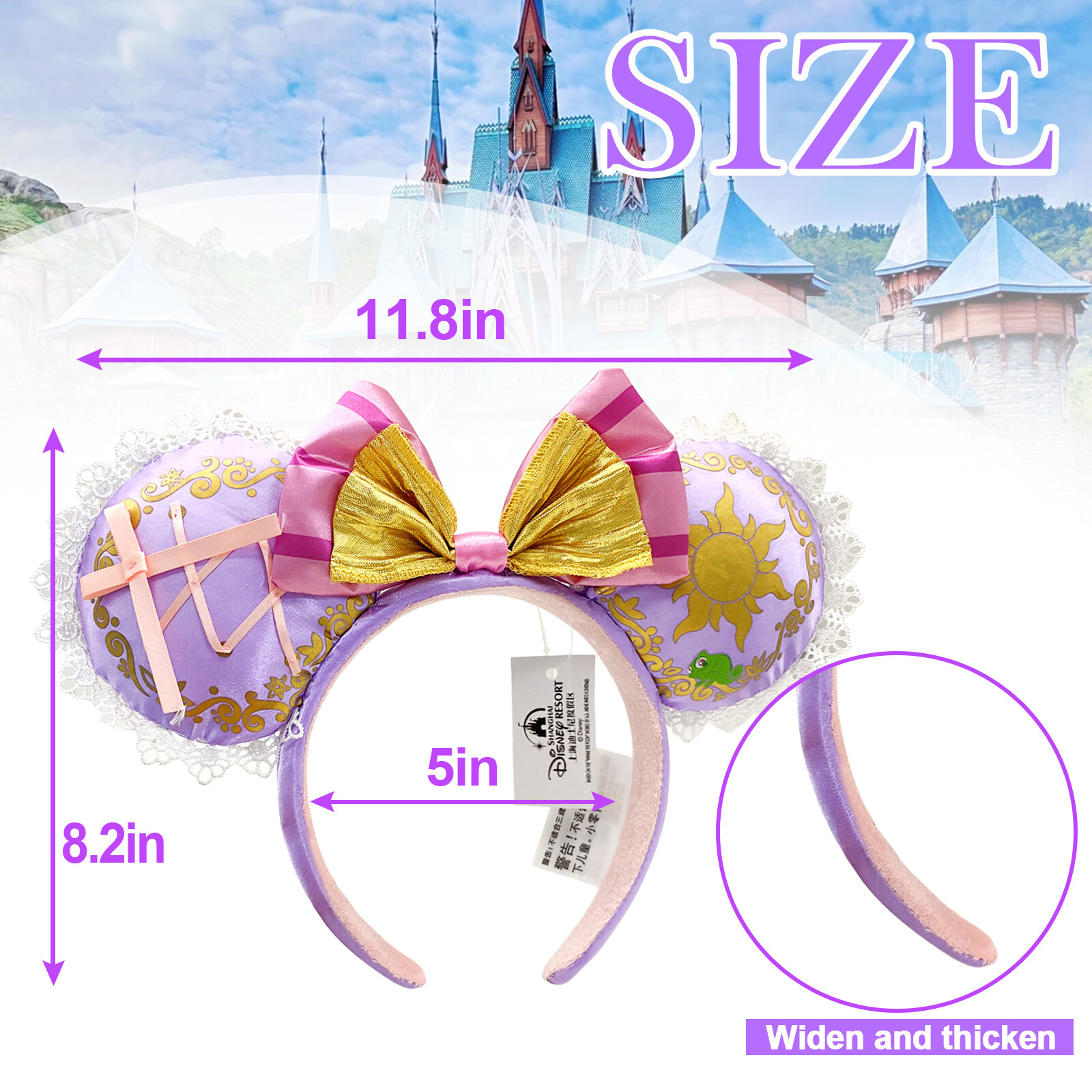 Disney Parks Rapunzel Tangled Pascal Mickey Ears Minnie Mouse Headband US💖