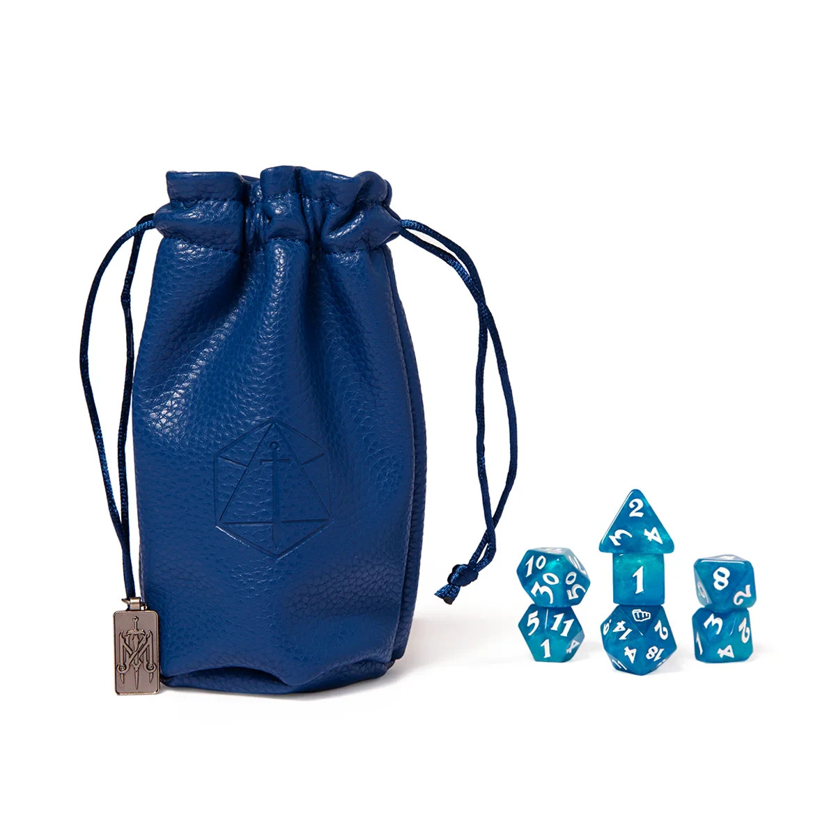 Mighty Nein Critical Role 7 Dice Set: Beauregard Lionett + Blue Bag NEW