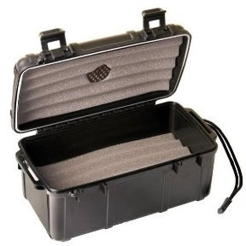 Fess F15 Black Travel Cigar Humidor Waterproof Holder Case for up to 10-15 Cigar
