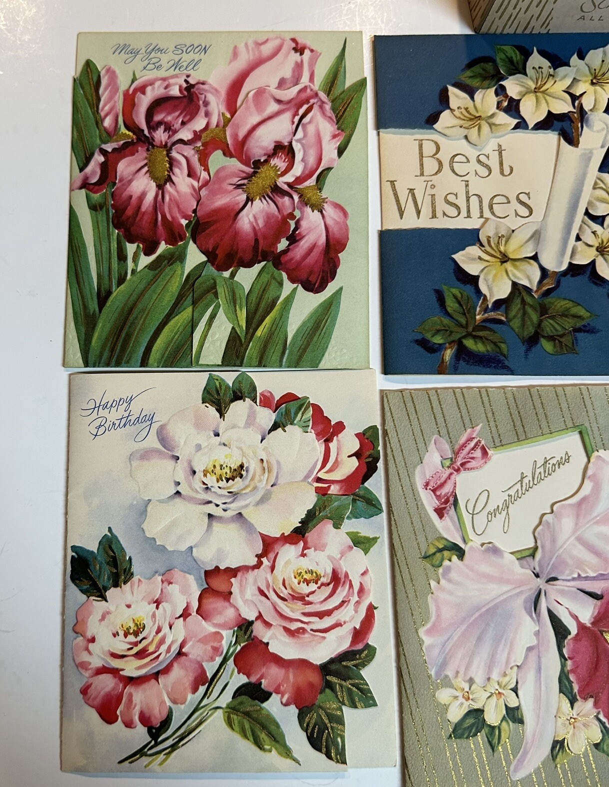 Vtg Scripture Text All Occasions 8 Cards 6 Env Retro Florals Birthday Get Well