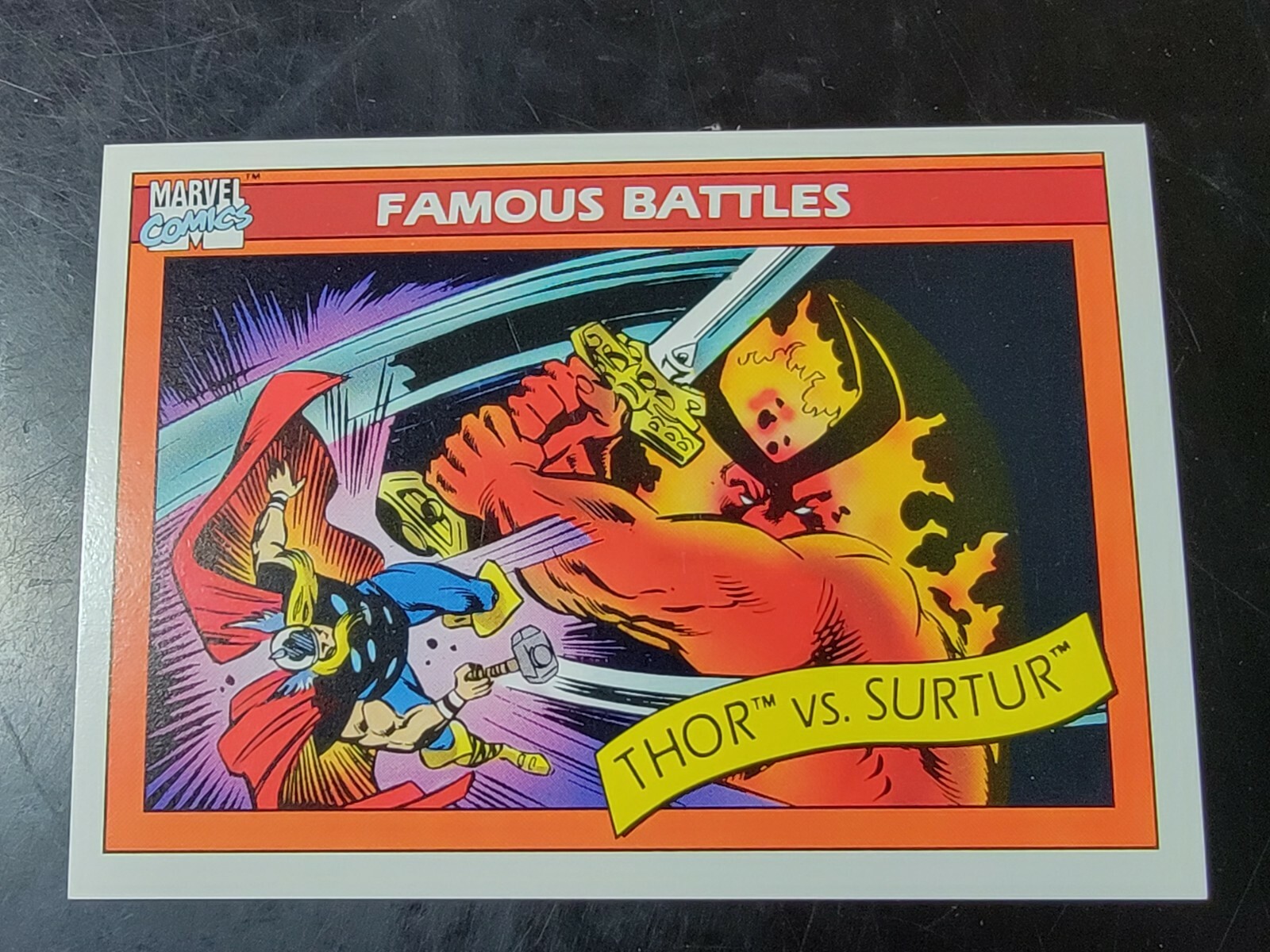1990 Impel Marvel Comics #91 Thor vs. Surtur