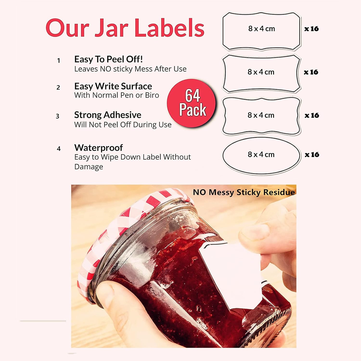 Removable Freezer Labels for Jars Easy Peel Off – Frozen Storage Labels That L