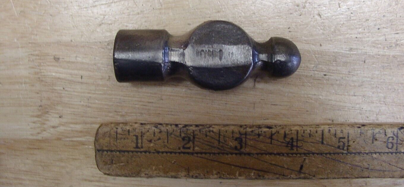 Vntg Unbranded 9.5oz Ball Peen Hammer Head,3-7/16″,VGC,L@@K,READ!