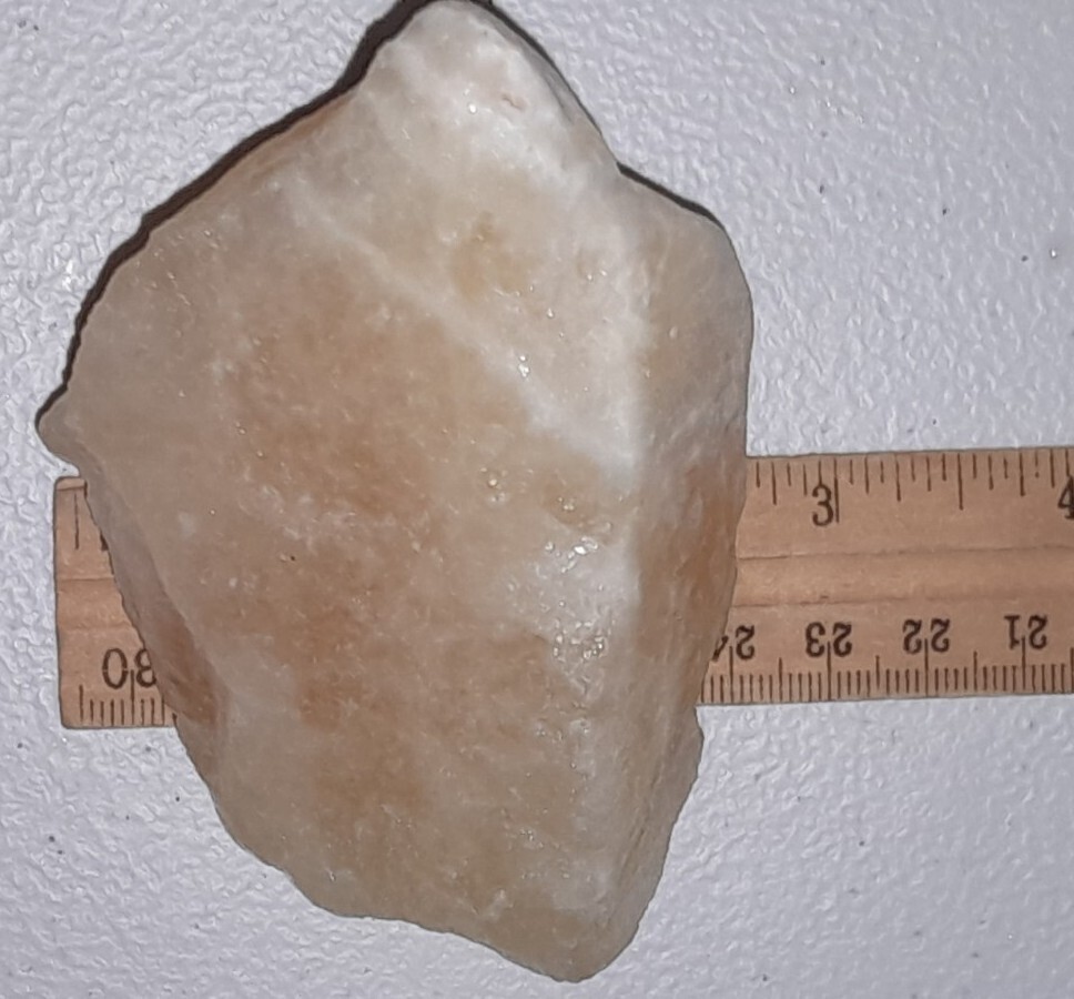 Translucent natural Calcite Onyx Yellow unpolished Rough rock over 12.5 ounces