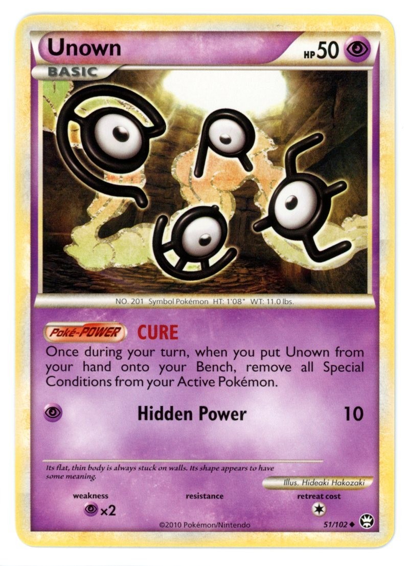 Unown 51/102 Triumphant Pokemon Card