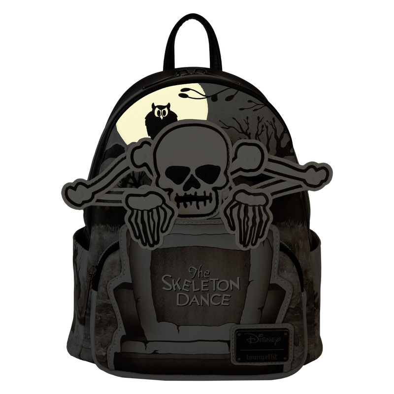 Loungefly The Skeleton Dance 95th Anniversary Glow Mini Backpack Accessory Bag