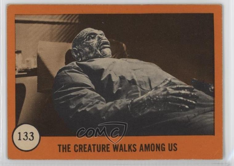 1961 Nu-Cards Horror Monsters Series 2 The Creature Walks Among Us #133 4g8