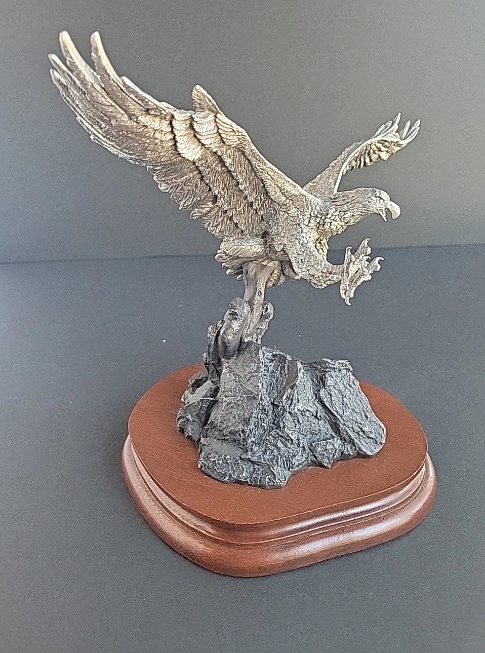 1983 Chilmark “Triumphant Glory” Pewter Eagle Sculpture Ron Van Gilder #/9500