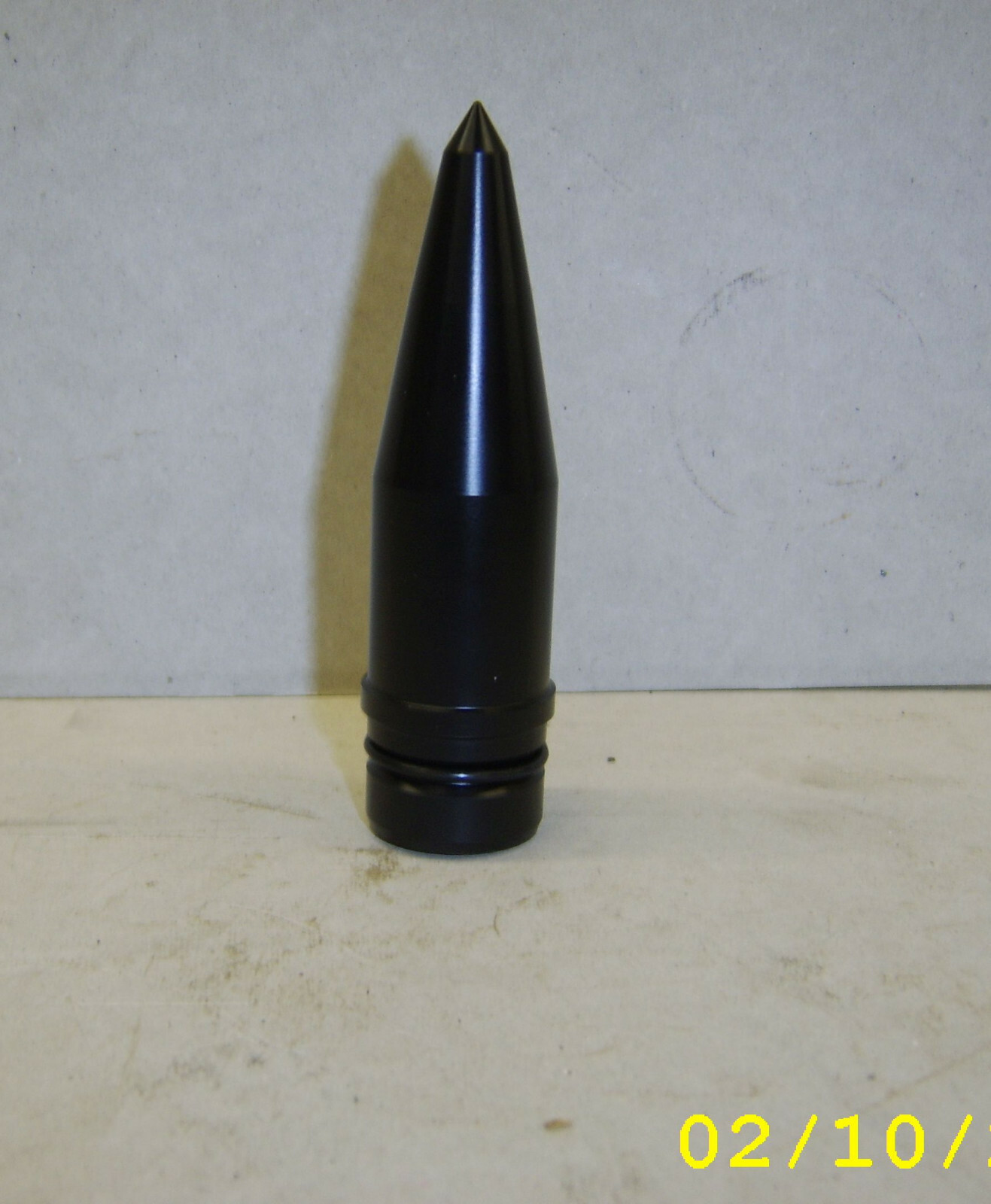 25mm Replica projectile, machined solid, Black Plastic, type 1 point