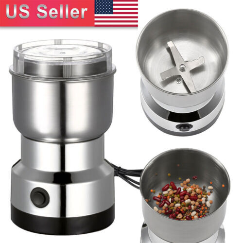 MINI Electric Coffee Bean Grinder Nut Seed Herb Grind Spice Crusher Mill Blender