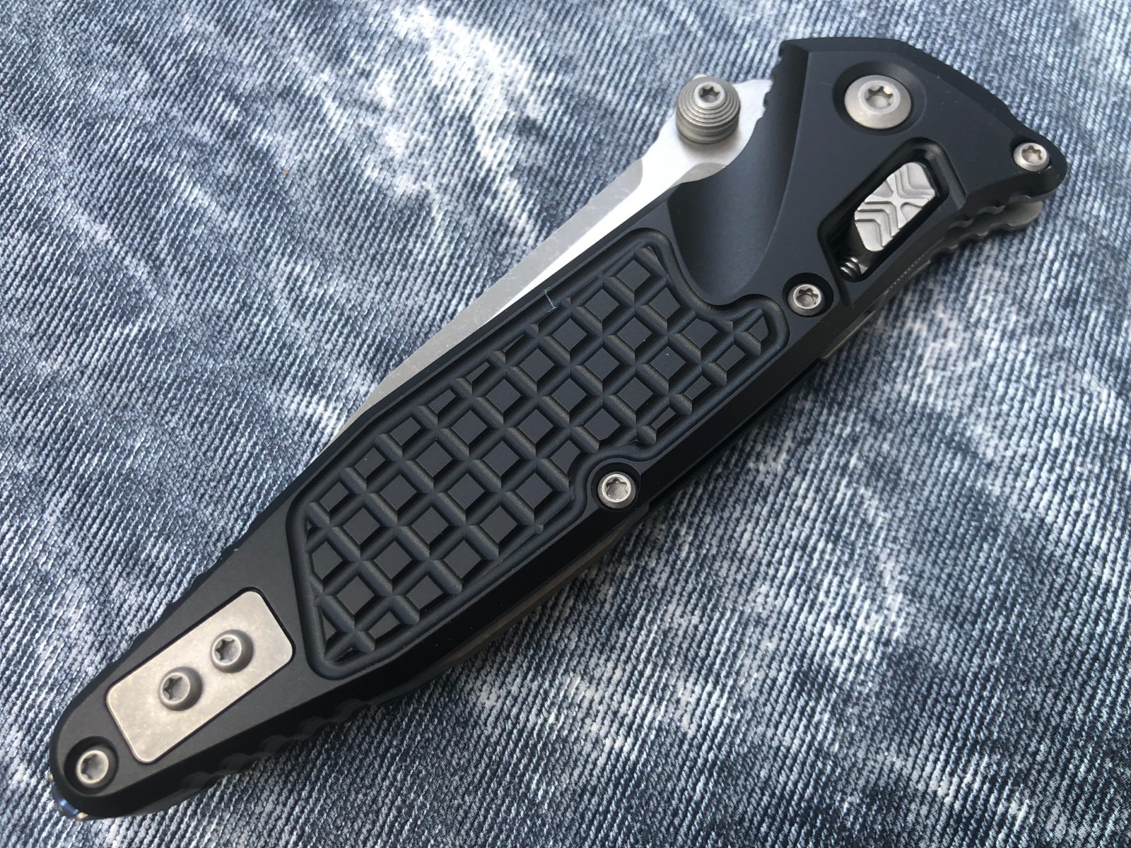 NIB Microtech 160RL-10APFR Socom Elite RAM-LOK M390MK Apocalyptic Frag Aluminum