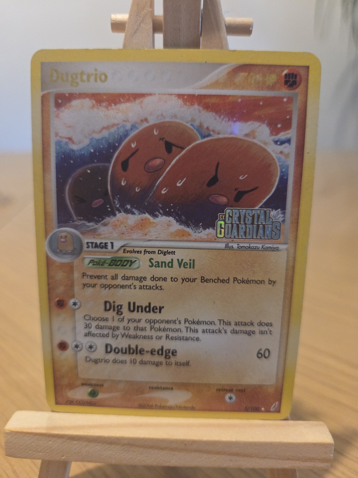 Dugtrio 5/100 EX Crystal Guardians Reverse Holo Stamped 2006 Pokémon Card MP