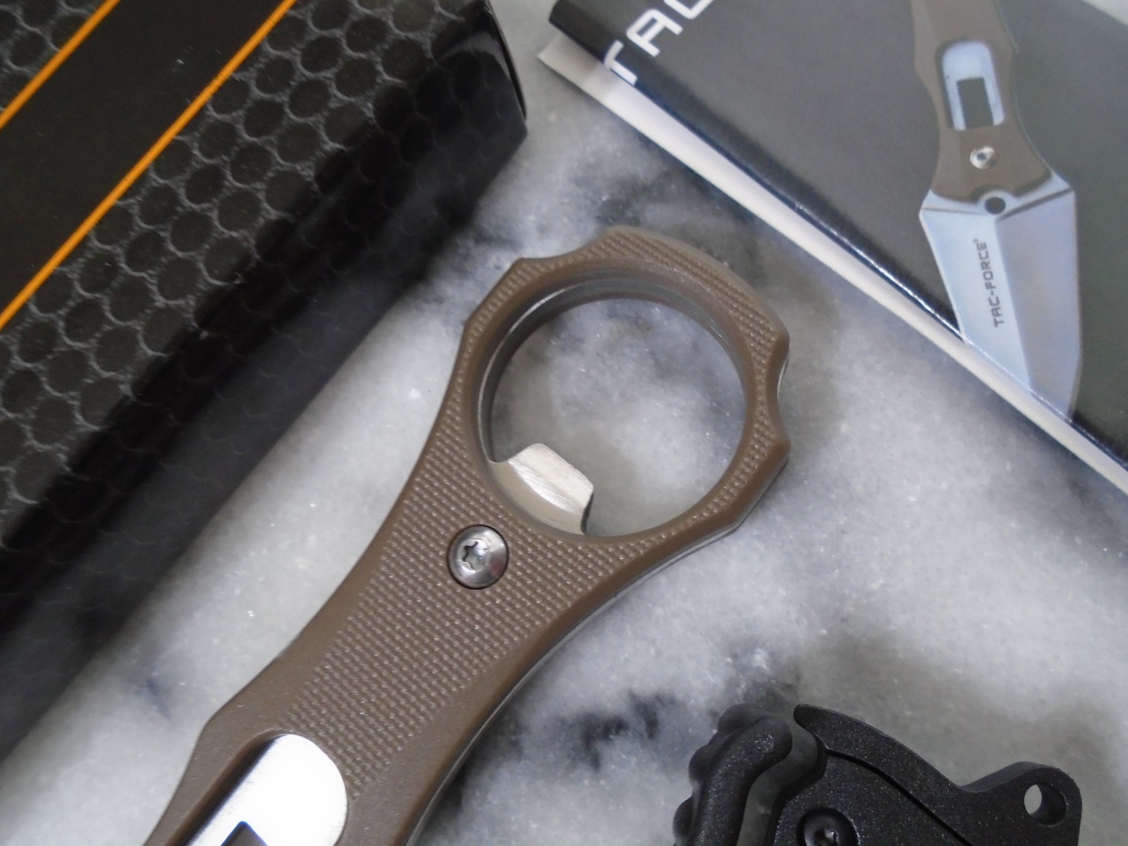 Tac-Force Covert Dual Edge Dagger Boot Knife Locking Clip Sheath Brown 6 1/2″ OA