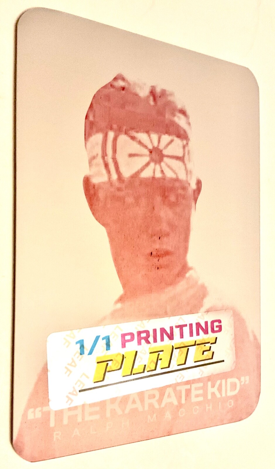 2 RALPH MACCHIO 1/1 KARATE KID PRINTING PLATE LEAF METAL POP CENTURY + WILD CARD