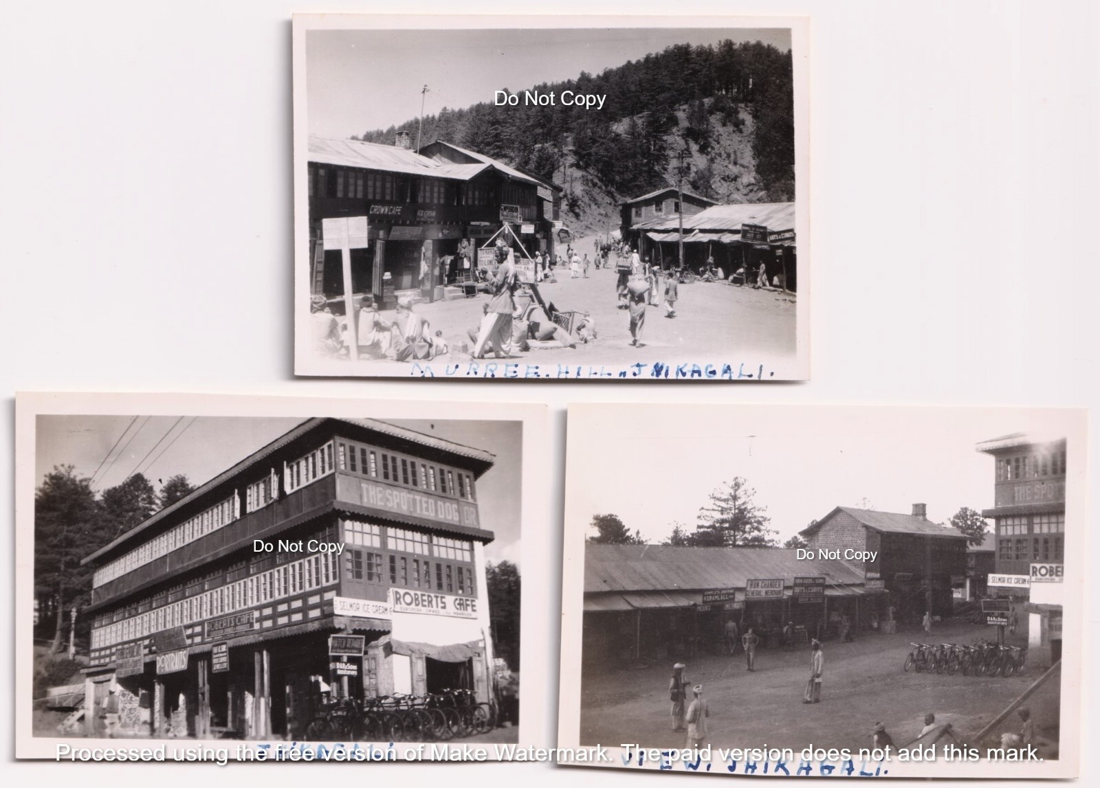 1940s Vintage Photos Jhika Gali Murree Hills Pakistan Spotted Dog Cafe Shops Lot