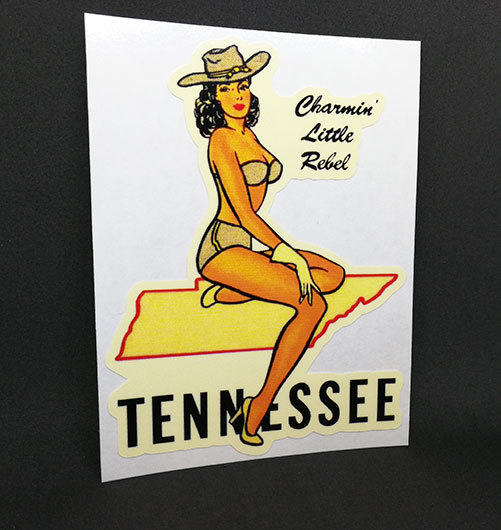 Tennessee Pin up, Vintage Style pinup DECAL, Vinyl STICKER