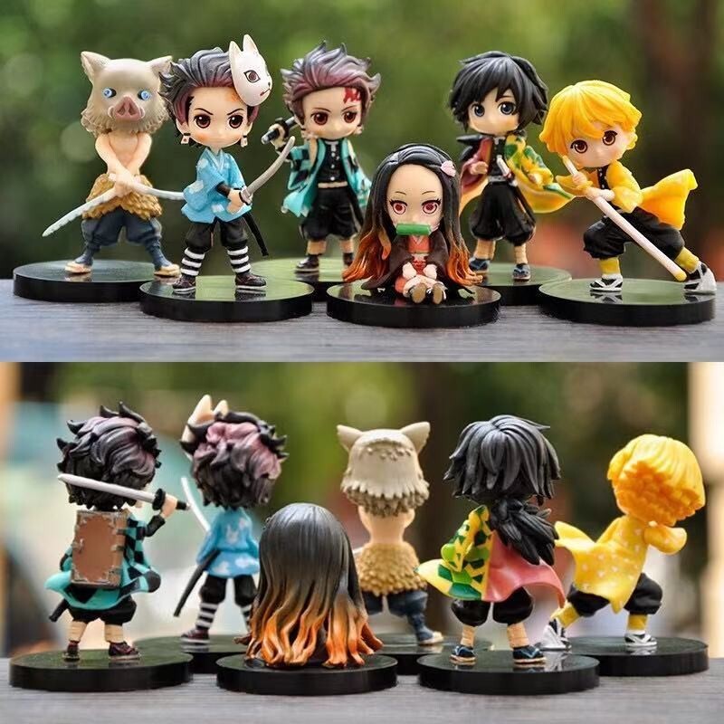 Anime Demon Slayer: Kimetsu no Yaiba Kamado Nezuko 6Pcs/Set Action Figure Gifts