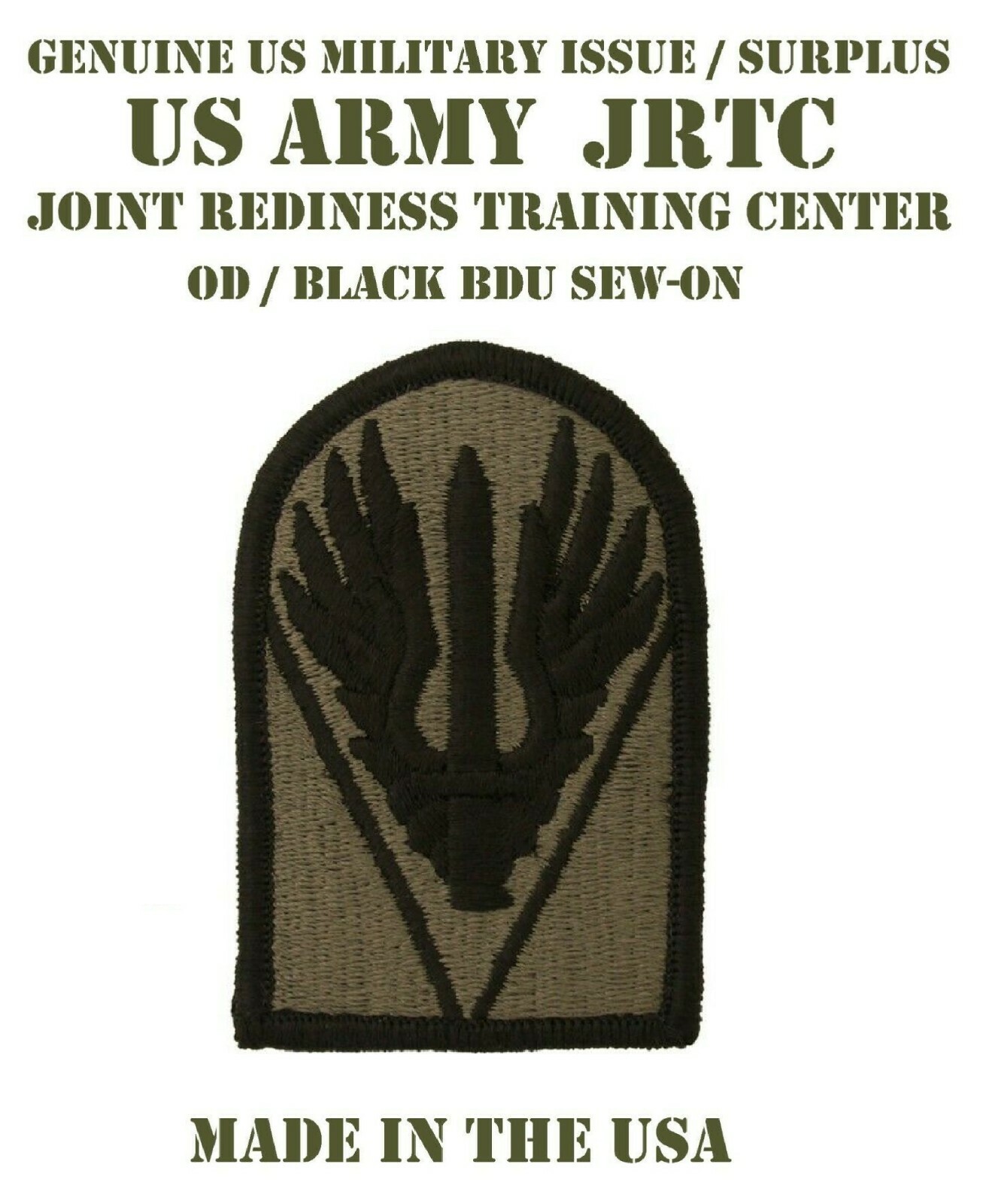 LOT OF 2 US ARMY JRTC OPS GRP ALPHA UNIT PATCH ABN PATCHES UNIFORM BDU SUBDUED