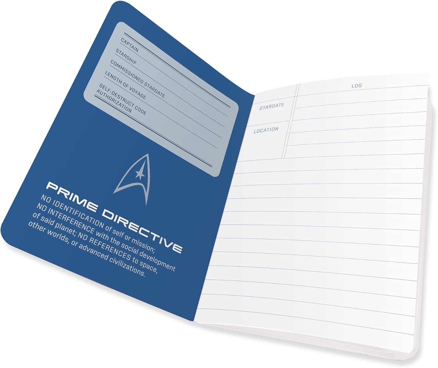 Compact Star Trek Captain’s Log Notebook – Perfect for Sci-Fi Fans & Note-Taking