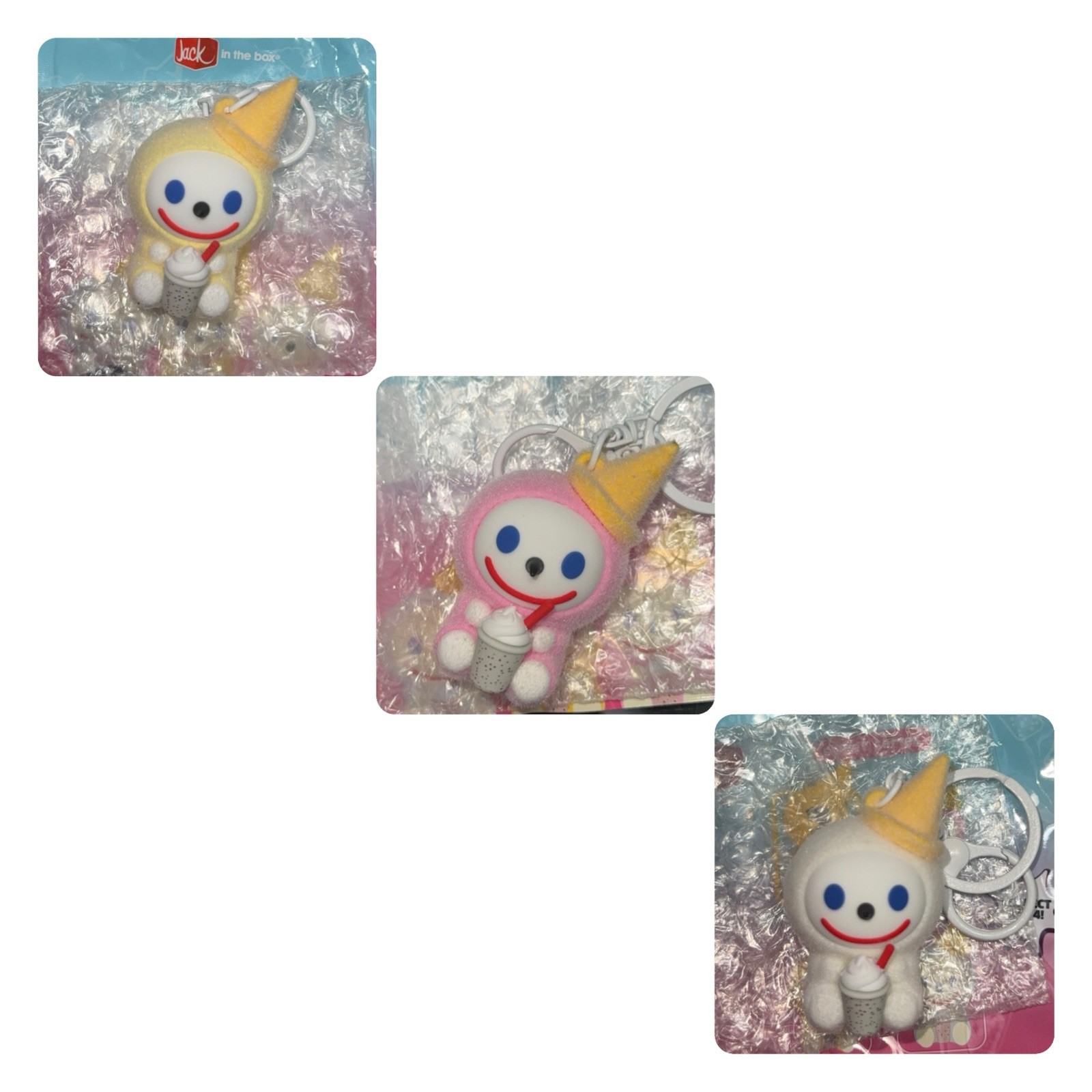 NEW Jack in the Box SWEET SERIES Jibbis Buttery,Creamy,Sweety+3 FREE STRAWS (: