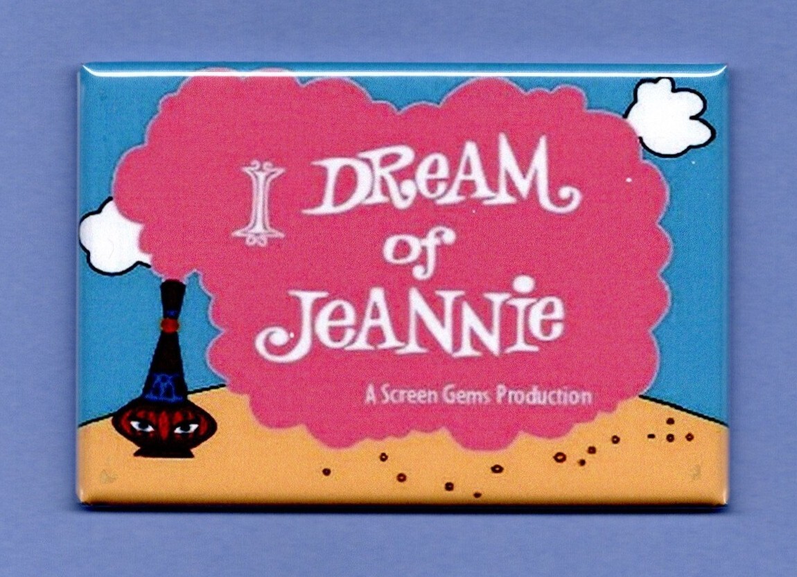 I DREAM OF JEANNIE *2X3 FRIDGE MAGNET* TV SHOW 60’S OPENING CARTOON COMEDY FUN