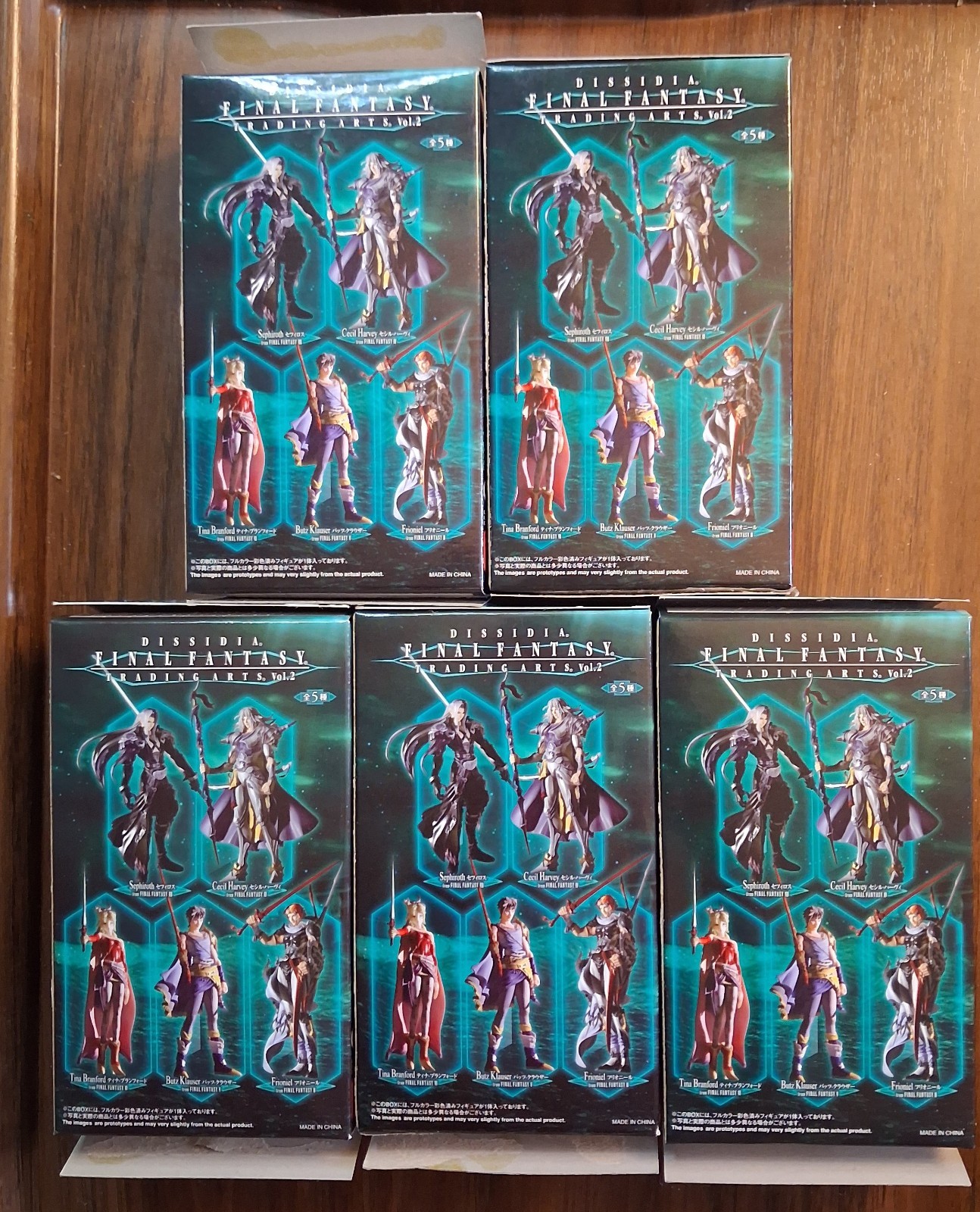 Dissidia Final Fantasy Vol.2 Trading Arts 5 Figure Set Tina Sephiroth Cecil Bart