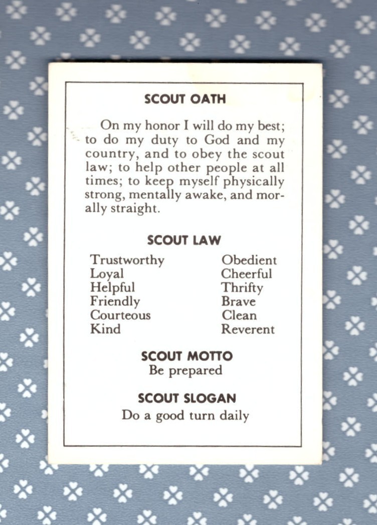 Card – Oath Law Motto Slogan – Nationally Issued -Mint- C 36
