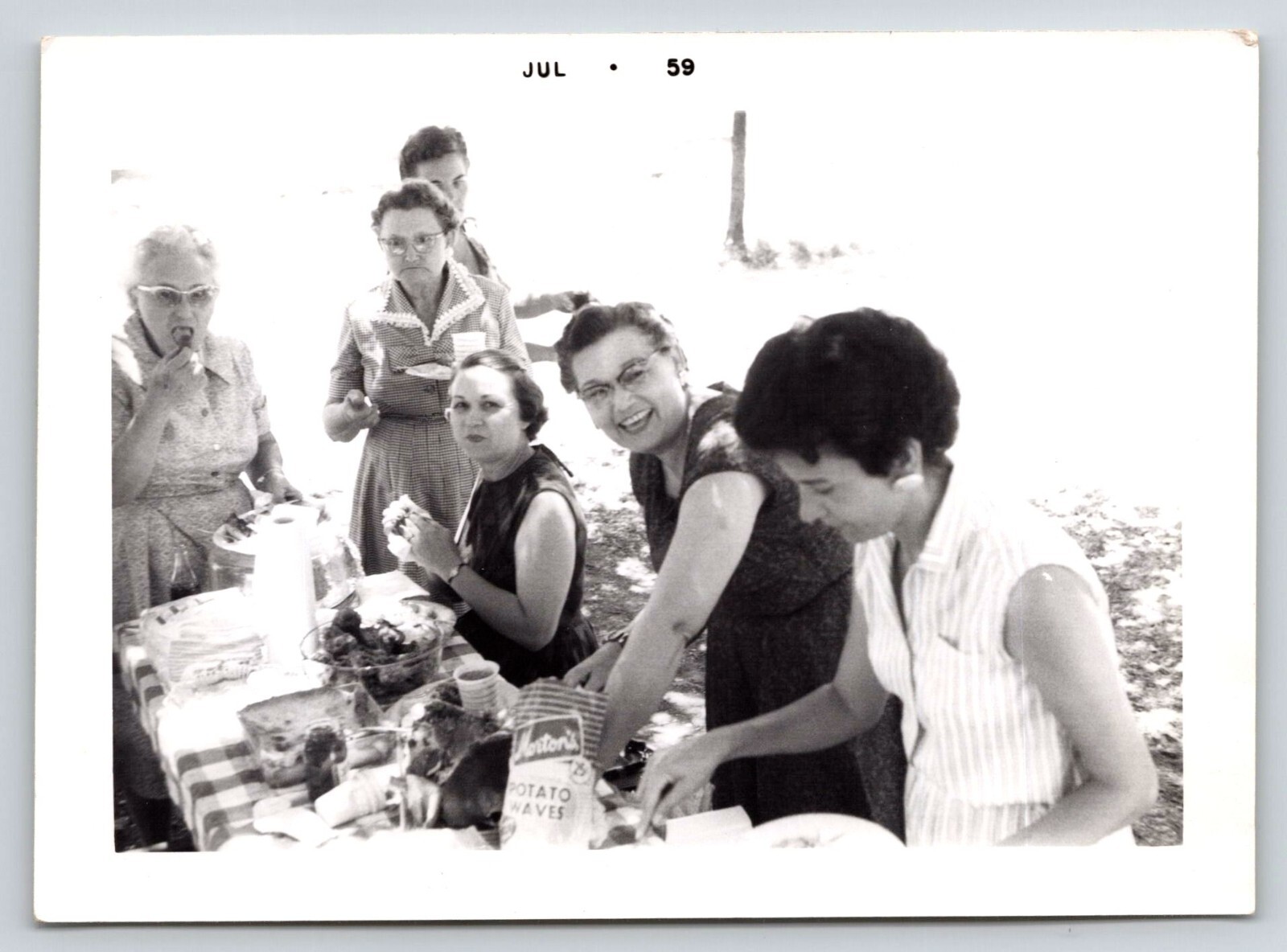 Photograph Photo Found Vintage Family Picnic 1959