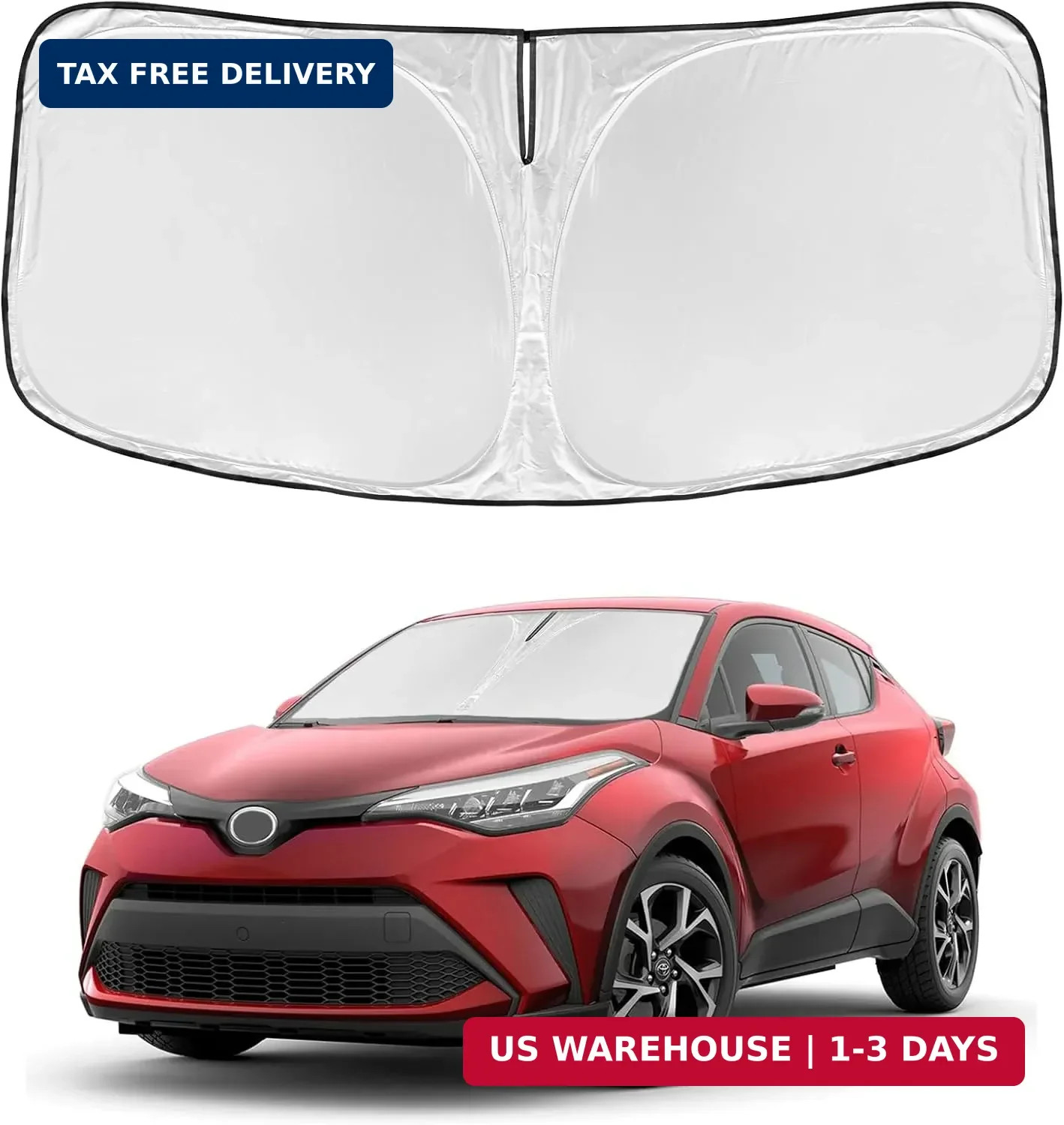 for Toyota CHR 2018-2024 Windshield Sun Shade – 4 Layers Car Sunshades for Front