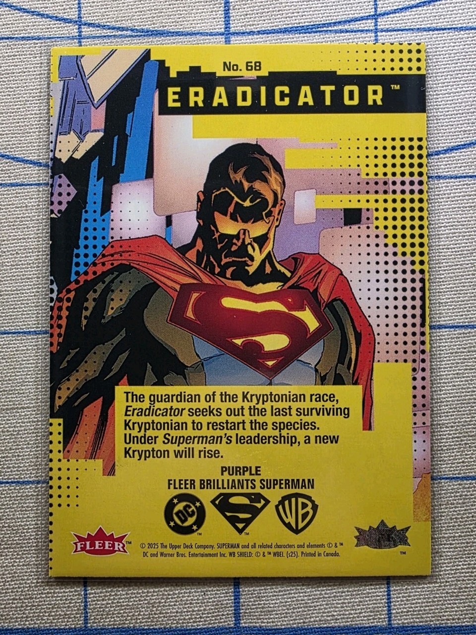 Fleer Brilliants Superman – Eradicator #68 Purple Parallel – DC Comics Card