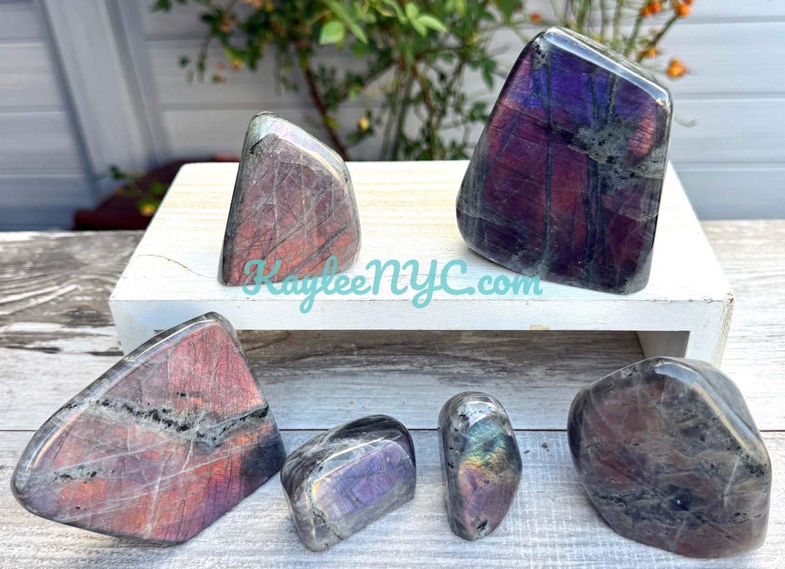 Wholesale Lot 6-8 Pcs Natural Sunset Labradorite Freeform Crystal 3.8-4lbs