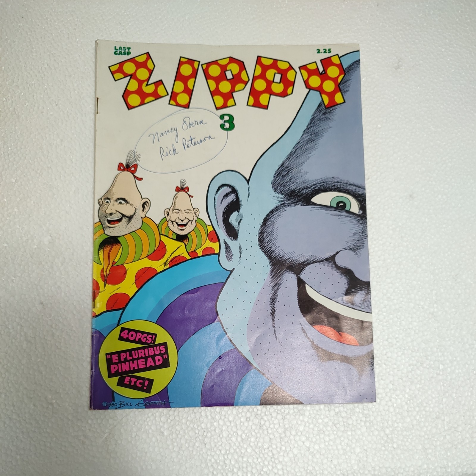 1980 ZIPPY The Pinhead #3 FN+ Last Gasp Magazine – Bill Griffith