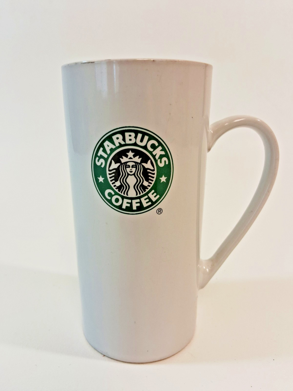 Starbucks 2008 Tall Skinny Latte Mug Coffee Cup 14 oz Mermaid Siren Green Logo