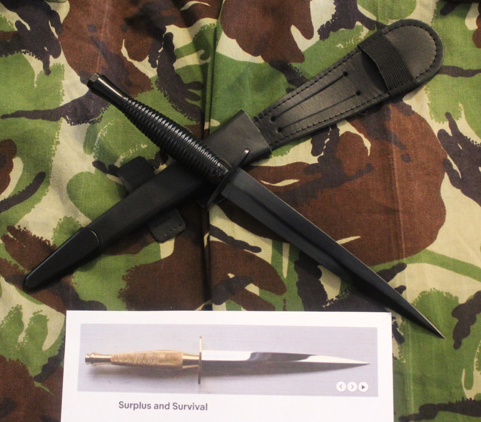 Genuine British Army FS Commando knife, 3rd pat. J. Nowill, made in Sheffield